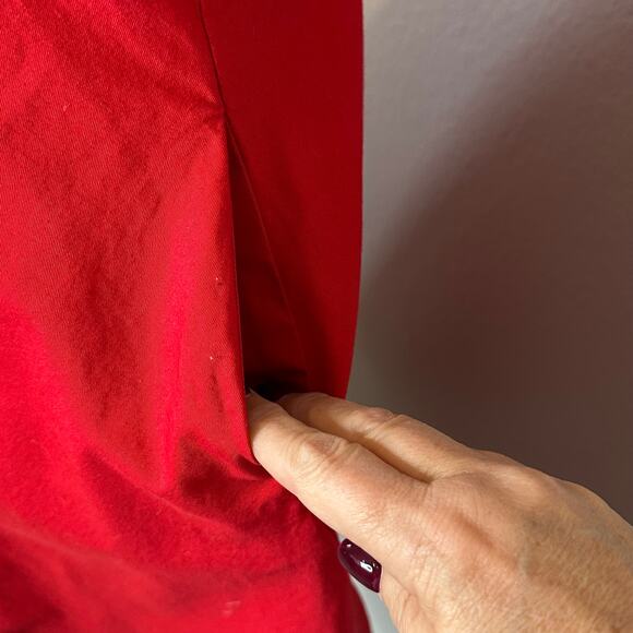 Hanpce'irs Red Retro Cocktail Swing Dress Large Summer With Pockets Size Medium - Picture 3 of 4